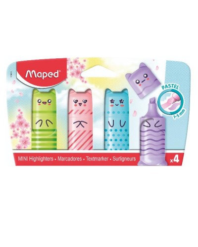 EVIDENZIATORE MINI PASTEL POCKET X4