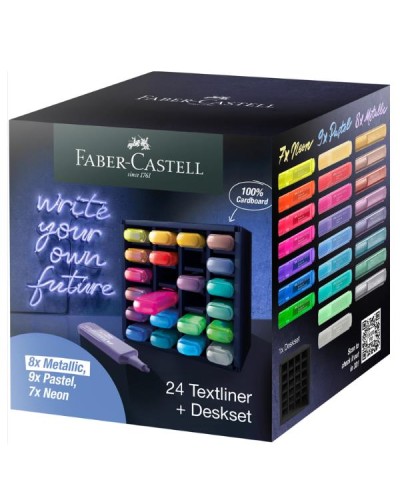 SET DI EVIDENZIATORI 24 PEZZI DESKSET