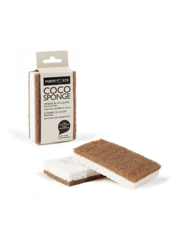 SPUGNA IN CELLULOSA + FIBRA DI COCCO coll. Coco - conf. 2 pezzi