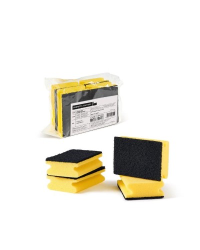 SPUGNE ABRASIVA coll. Strong - fibra nera forte - Conf. 4