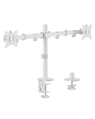 EQUIP - STAFFA ARTICOLATA x DOPPIO MONITOR 17"-32" DA SCRIVANIA, Bianca