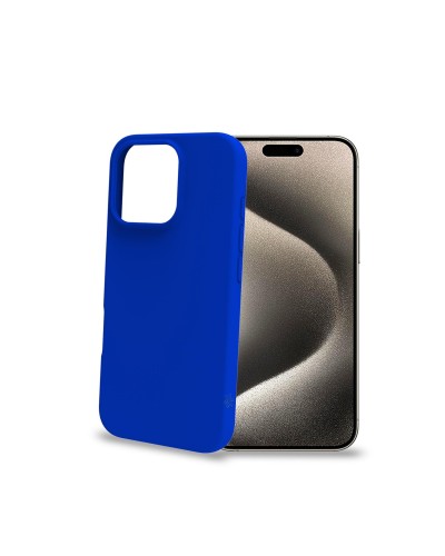 CROMO - Cover in morbido TPU con finitura soft touch colore blu compatibile con Apple iPhone 16 Pro [IPHONE 16 CASES]