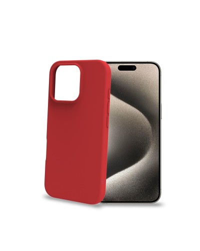 CROMO - Cover in morbido TPU con finitura soft touch colore rosso compatibile con Apple iPhone 16 Pro [IPHONE 16 CASES]