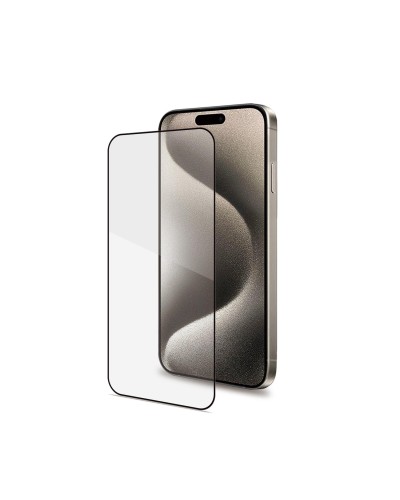FULLGLASS - Vetro 9H con bordo colorato nero compatibile con Apple iPhone 16 Pro [IPHONE 16 CASES]