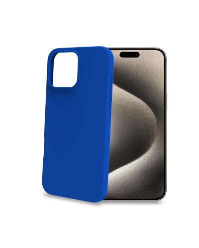 CROMO - Cover in morbido TPU con finitura soft touch colore blu compatibile con Apple iPhone 16 Pro Max [IPHONE 16 CASES]
