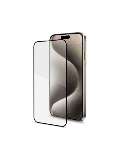 FULLGLASS - Vetro 9H con bordo colorato nero compatibile con Apple iPhone 16 [IPHONE 16 CASES]