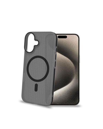 MAGSUIT - Cover semi trasparente in materiale PC compatibile con la tecnologia Magsafe texture ruvida compatibile con Apple iPh