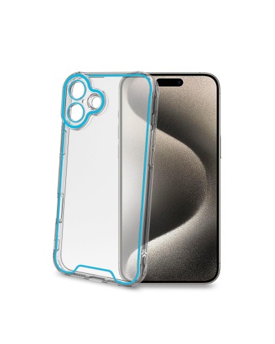GLOW - Cover trasparente in TPU con bordi che si illuminano al buio compatibile con Apple iPhone 16 Plus [IPHONE 16 CASES]