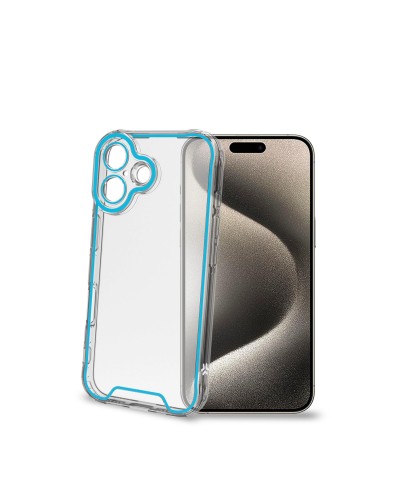 GLOW - Cover trasparente in TPU con bordi che si illuminano al buio compatibile con Apple iPhone 16 [IPHONE 16 CASES]