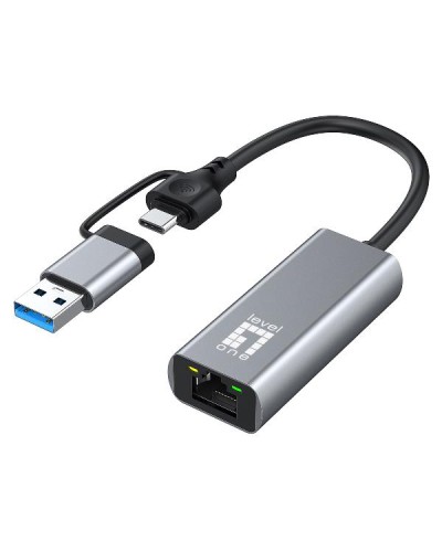 LEVELONE USB-0423 - ADATTATORE DI RETE 2.5 GIGABIT 2-in-1 USB-C/A