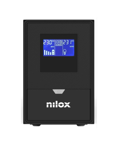 NILOX TECH - UPS Premium Line INTERACTIVE PURE SINEWAVE 1500VA, capacità batteria 9Ah, 2 prese Schuko protette da blackout, re