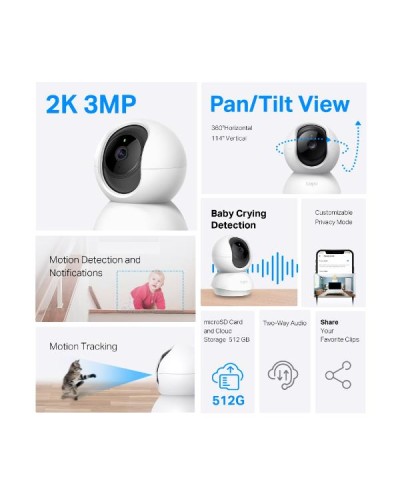 PAN/TILT HOME SECURITY WI-FI CAM