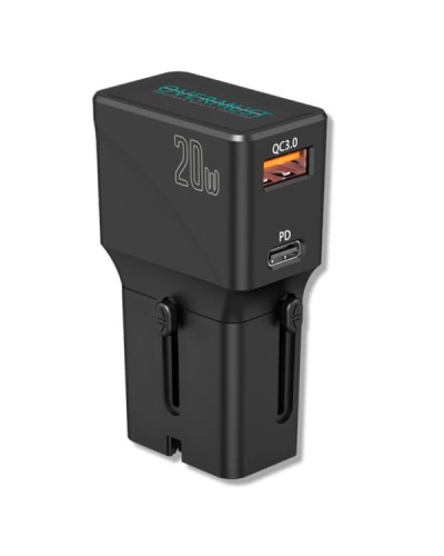 TRAVEL CHARGER 2 USB PORT PD 20W