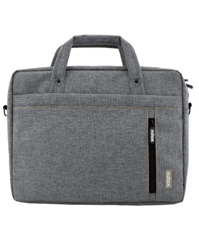 NILOX TECH - Borsa per Notebook/Laptop 15.6", 4 ampi scomparti, aggancio trolley, manico e tracolla, tasche aggiuntive