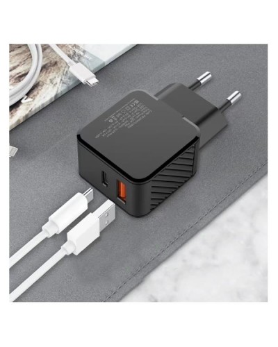 CARICATORE DA MURO 20W USB-C/A PD