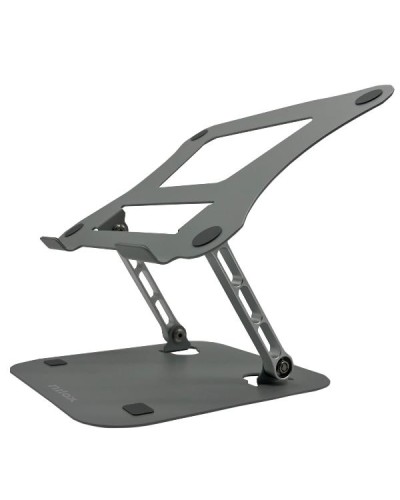 NILOX TECH - Supporto per Notebook/Laptop/Tablet da 10" fino a 16", regolabile in altezza e inclinazione, materiale metallo al 