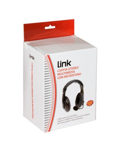 CUFFIA AUDIO CON MICROFONO ORIENTABILE CONNETTORE 1X3,5MM