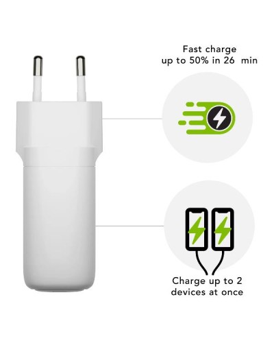 re-charge - EU Wall Charger - 2x USB-C 45 W - W