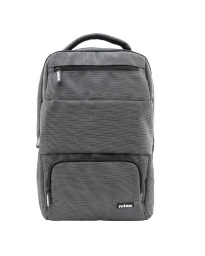 NILOX TECH - Zaino Travel per Notebook/Laptop 15,6", presa USB sullo zaino, schienale rinforzato, spallacci imbottiti e regolab