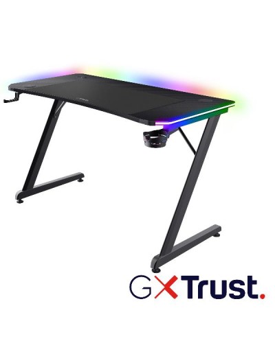 SCRIVANIA GAMING RGB PRO DESK - TRUST GXT710 LUMINUS PRO RGB - NERO