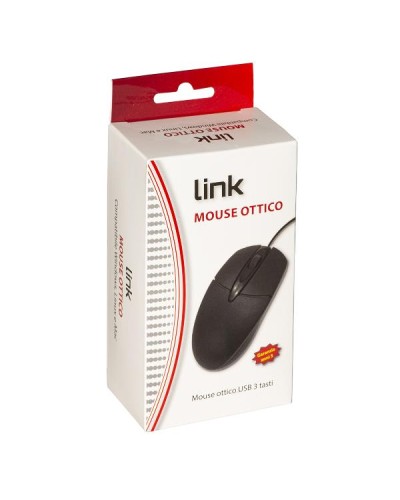 MOUSE OTTICO 1200DPI USB NERO 3 TAS