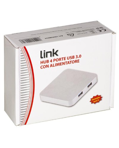HUB 4 PORTE USB 3.0 CON ALIMENTATORE