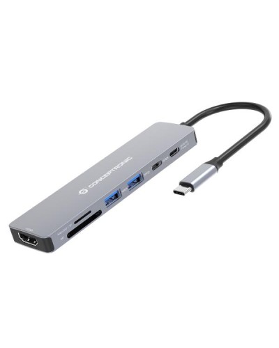 DOCKING STATION 7-IN-1 USB 3.2 GEN.1 - 4K60Hz HDMI, USB-A 5Gbps x 2, USB-C 5Gbps, SD, TF/MicroSD, 100W USB PD