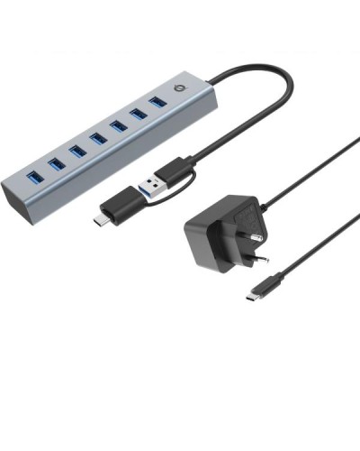 HUB USB 3.0 7 PORTE con alimentatore, 5Gbps, USB-A x 7