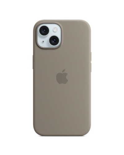 Custodia MagSafe in silicone per iPhone 15 - Grigio creta