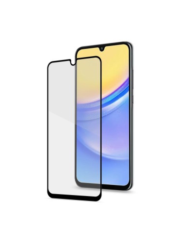 FULLGLASS - Vetro 9H con bordo colorato nero compatibile con Samsung Galaxy A16 5G/ A16 5G EE/ A16 4G/ A16 4G EE/ M16/ F16