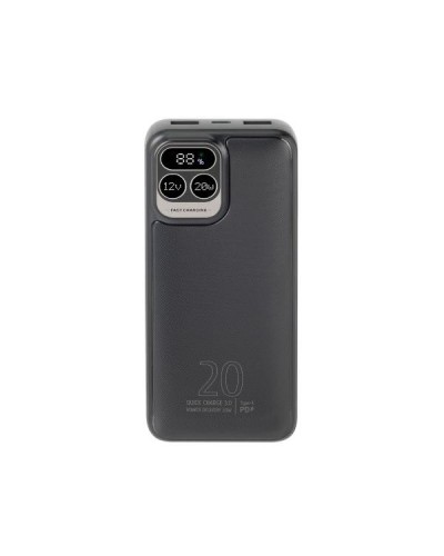 Battery Bank (20000 mAh) PD 20W con LCD Nera