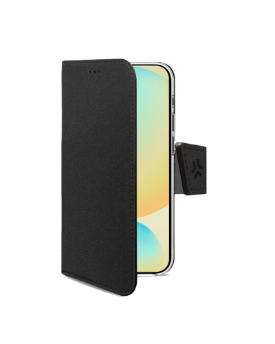 WALLY - Custodia a libro in pelle sintetica con chiusura flap magnetico, slot per carte e funzione stand compatibile con Samsun