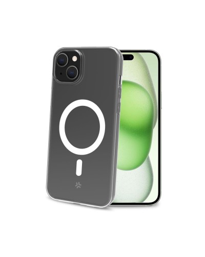 GELSKINMAG - Cover morbida trasparente in TPU, compatibile con la tecnologia Magsafe, anello magnetico color Bianco per Apple i