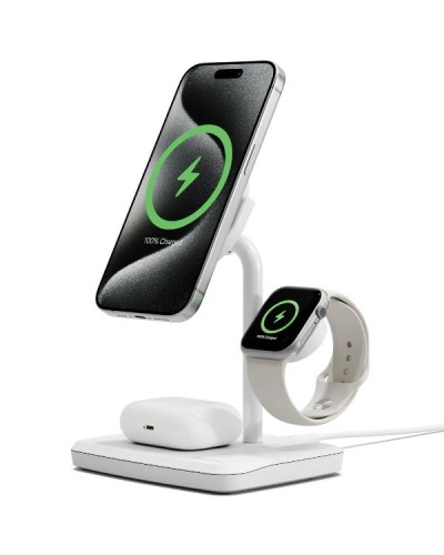 Caricabatteria Wireless 3-in-1 - Bianco