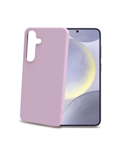 CROMO - Cover in morbido TPU con finitura soft touch colore rosa compatibile con Samsung Galaxy S25+ 5G