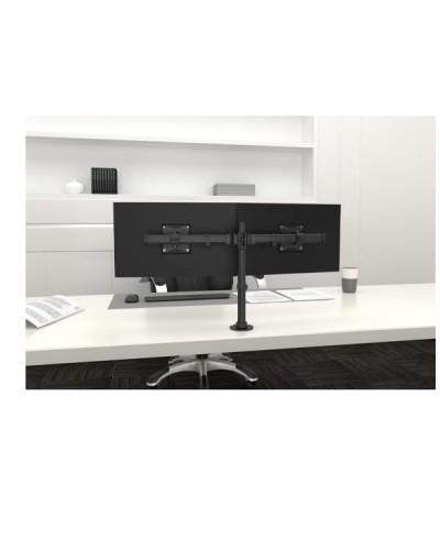 Braccio doppio monitor crossbar Focus  - Nero