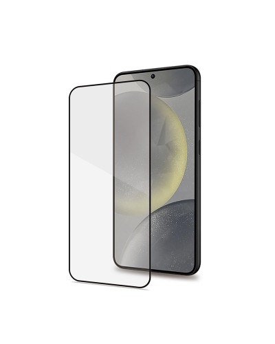 FULLGLASS - Vetro 9H con bordo colorato nero compatibile con Samsung Galaxy S25 5G/ Galaxy S25 5G Enterprise Edition/ Galaxy S2