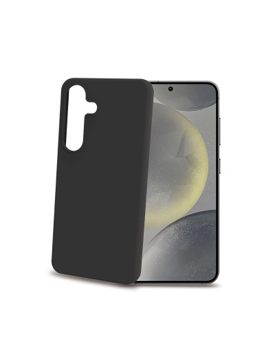 CROMO - Cover in morbido TPU con finitura soft touch colore nero compatibile con Samsung Galaxy S25 5G/ Galaxy S25 5G Enterpris