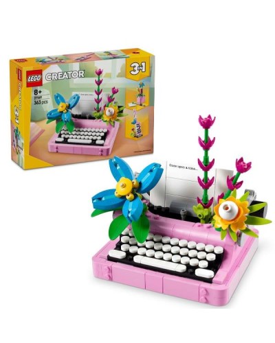 MACCHINA DA SCRIVERE CON FIORI
