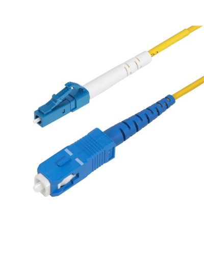 Cavo in fibra ottica simplex monomodale OS2 da LC a SC (UPC) da 3m, 9/125µm, 40G/100G, Insensibile alla piegatura, Bassa perdi