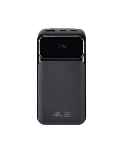 Battery Bank (20000 mAh) 22,5W fast charger con 3 cavi integrati ( di cui type C ed Usb con funzione ricarica ) Nera