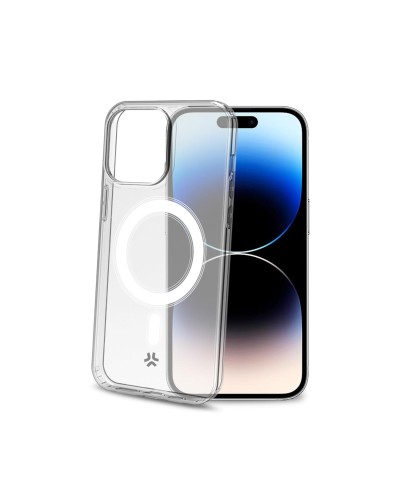 GELSKINMAG - Cover morbida trasparente in TPU, compatibile con la tecnologia Magsafe, anello magnetico color Bianco per Apple i