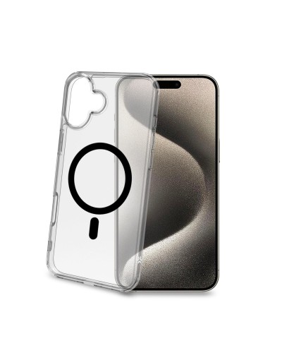 GELSKINMAG - Cover morbida trasparente in TPU, compatibile con la tecnologia Magsafe, anello magnetico color Nero per Apple iPh