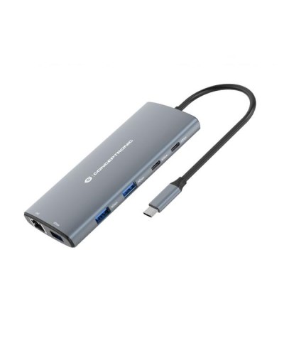 DOCKING STATION 10-in 1 USB 3.2 Gen 1 -- HDMI, 100W USB PD, USB-C 5Gbps x2, USB-A 5Gbps x3, SD, TF/MicroSD, GbE