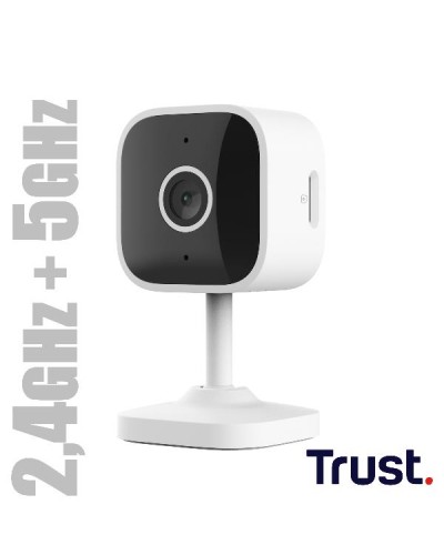 TELECAMERA SICUREZZA IPCAM FISSA DA INTERNO WI-FI 2,4GHz + 5 GHz - TRUST IPCAM-2900 INDOOR - BIANCO