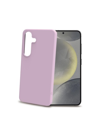 CROMO - Cover in morbido TPU con finitura soft touch colore rosa compatibile con Samsung Galaxy S25 5G/ Galaxy S25 5G Enterpris