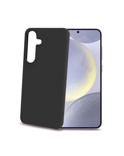 CROMO - Cover in morbido TPU con finitura soft touch colore nero compatibile con Samsung Galaxy S25+ 5G