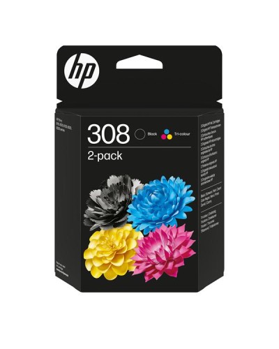 Confezione da 2 Cartucce di Inchiostro Nero/Tricromia Originali HP 308