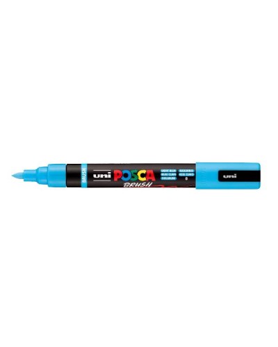 MARCATORE AD ACQUA POSCA BRUSH - AZZURRO - Confezione 6 marcatori