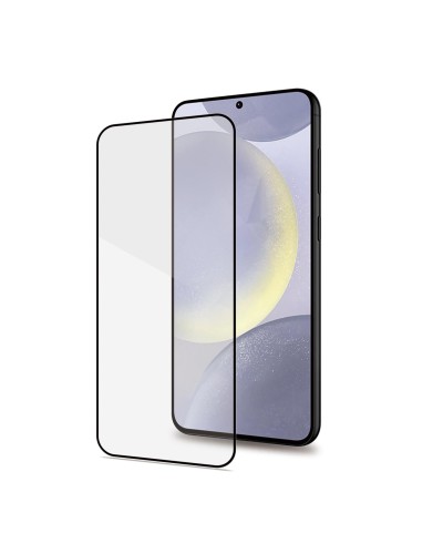 FULLGLASS - Vetro 9H con bordo colorato nero compatibile con Samsung Galaxy S25+ 5G/ Galaxy S24+ 5G